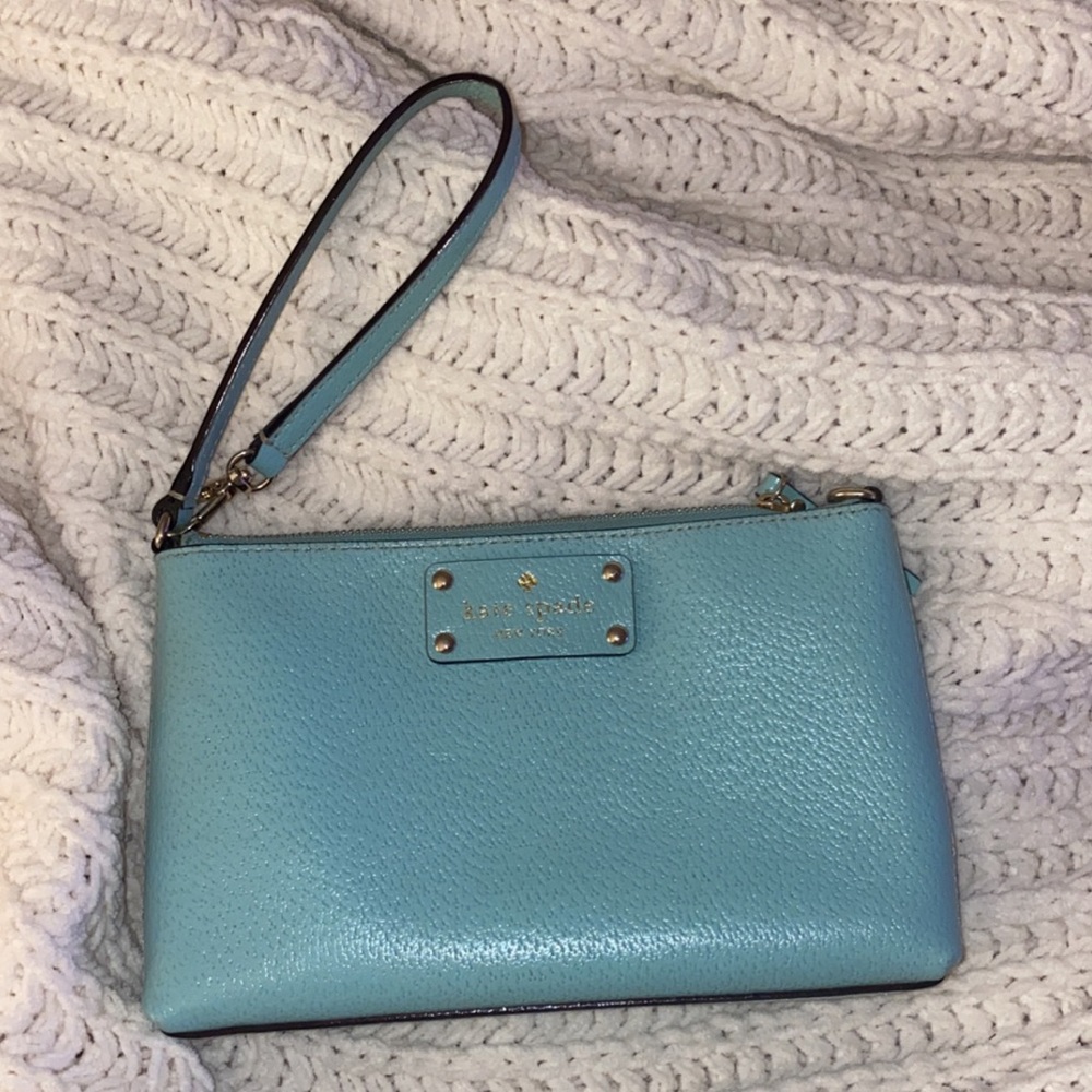 Kate Spade teal wristlet